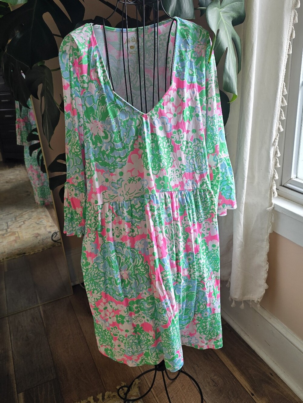 ✨ Lilly Pulitzer Georgette Swing Dress | Multi Pop Up Peony | Size XL ✨ EUC